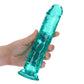 REALROCK 20 cm Straight Dildo - Turquoise - Turquoise 20 cm (8'') Dong
