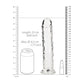 REALROCK 25 cm Straight Dildo - Clear - Clear 25 cm (10'') Dong
