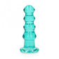 REALROCK 14 cm Curvy Anal Plug - Turquoise - Turquoise 14 cm (4.5'') Butt Plug