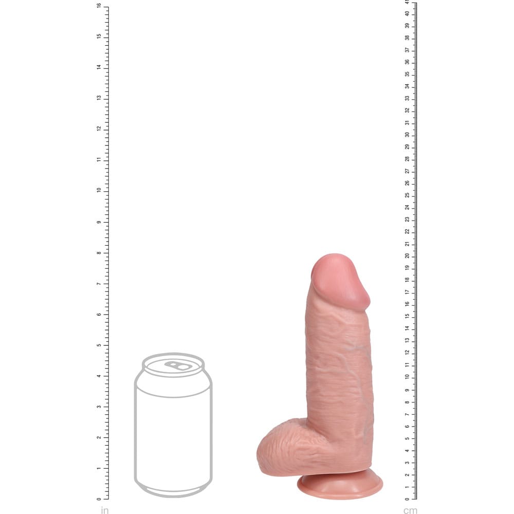 REALROCK 20cm Extra Thick Dildo with Balls - Flesh - Flesh 20 cm (8'') Extra Thick Dong