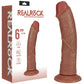 REALROCK 15cm Vibrating Cock - Tan - Tan 15.2 cm (6'') USB Rechargeable Vibrating Dong