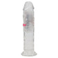 REALROCK 6'' No Balls Wireless Rechargeable LED Vibrating Dong - Clear with LED 16.5 cm USB Rechargeable Vibrating Dong with Remote