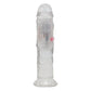 REALROCK 6'' No Balls Wireless Rechargeable LED Vibrating Dong - Clear with LED 16.5 cm USB Rechargeable Vibrating Dong with Remote