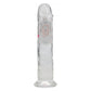 REALROCK 7'' No Balls Wireless Rechargeable LED Vibrating Dong - Clear with LED 20 cm USB Rechargeable Vibrating Dong with Remote