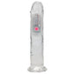 REALROCK 7'' No Balls Wireless Rechargeable LED Vibrating Dong - Clear with LED 20 cm USB Rechargeable Vibrating Dong with Remote