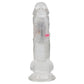 REALROCK 7'' with Balls Wireless Rechargeable LED Vibrating Dong - Clear with LED 19.5 cm USB Rechargeable Vibrating Dong with Remote