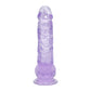 REALROCK 5'' Crystal Clear Dildo with Balls - Purple - Clear Purple 14.7 cm Dong