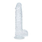 REALROCK 5'' Crystal Clear Dildo with Balls - Clear - Clear 14.7 cm Dong