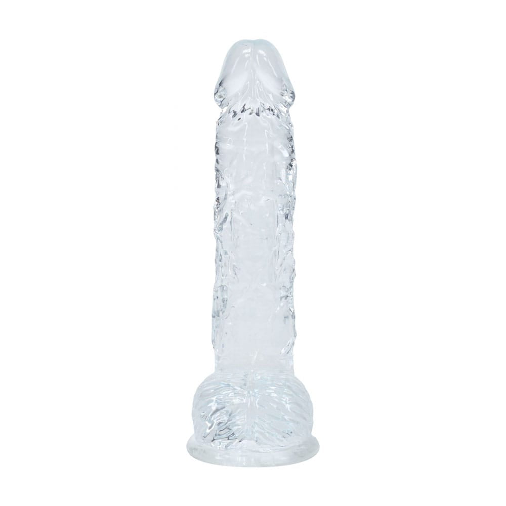 REALROCK 5'' Crystal Clear Dildo with Balls - Clear - Clear 14.7 cm Dong