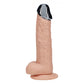 REALROCK Metal Head 8'' Rechargeable Dildo - Flesh - Flesh 22 cm USB Rechargeable Vibrating Dildo with Metal Head and Wireless Remote