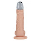 REALROCK Metal Head 8'' Rechargeable Dildo - Flesh - Flesh 22 cm USB Rechargeable Vibrating Dildo with Metal Head and Wireless Remote