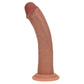 REALROCK Dual Density Silicone 7'' Curved Dildo - Tan - Tan 18.5 cm Dildo