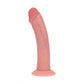 REALROCK Dual Density 8'' Vibrating Silicone Dildo - Flesh - Flesh 20.3 cm USB Rechargeable Vibrating Dildo