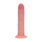 REALROCK Dual Density 8'' Vibrating Silicone Dildo - Flesh - Flesh 20.3 cm USB Rechargeable Vibrating Dildo
