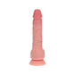 REALROCK Dual Density 7'' Vibrating & Thrusting Dildo - Flesh - Flesh 17.8 cm USB Rechargeable Vibrating & Thrusting Dildo