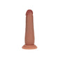 REALROCK Dual Density 6'' Sliding Skin Silicone Dildo - Tan - Tan 15.2 cm Sliding Skin Dildo