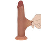 REALROCK Dual Density 7'' Sliding Skin Silicone Dildo - Tan - Tan 15.2 cm Sliding Skin Dildo