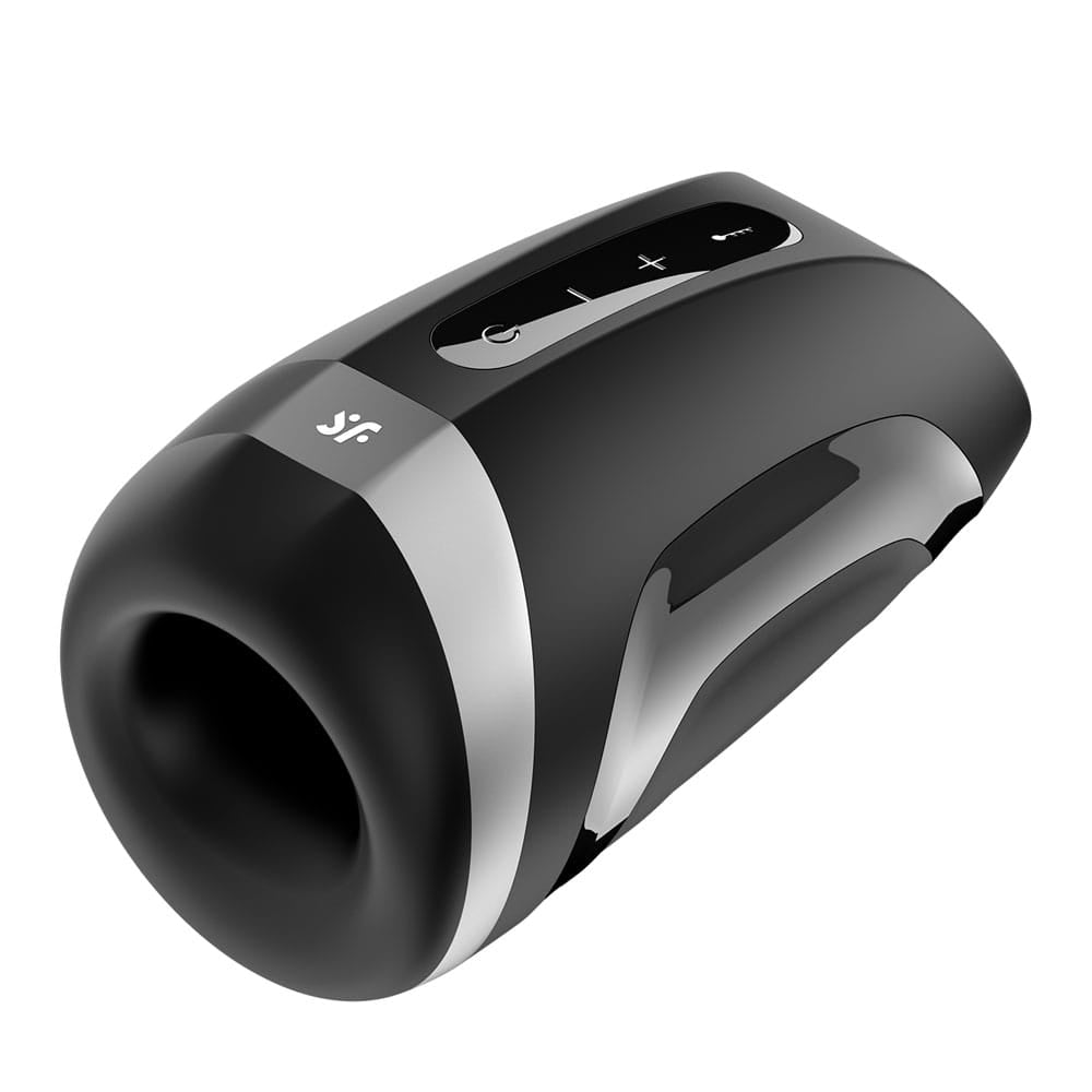 Satisfyer Men Heat Vibration - Black USB Rechargeable Masturbator