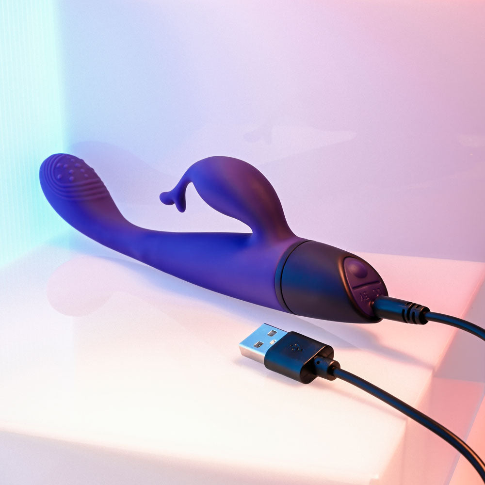Selopa PLUM PASSION - Purple 18.3 cm USB Rechargeable Rabbit Vibrator