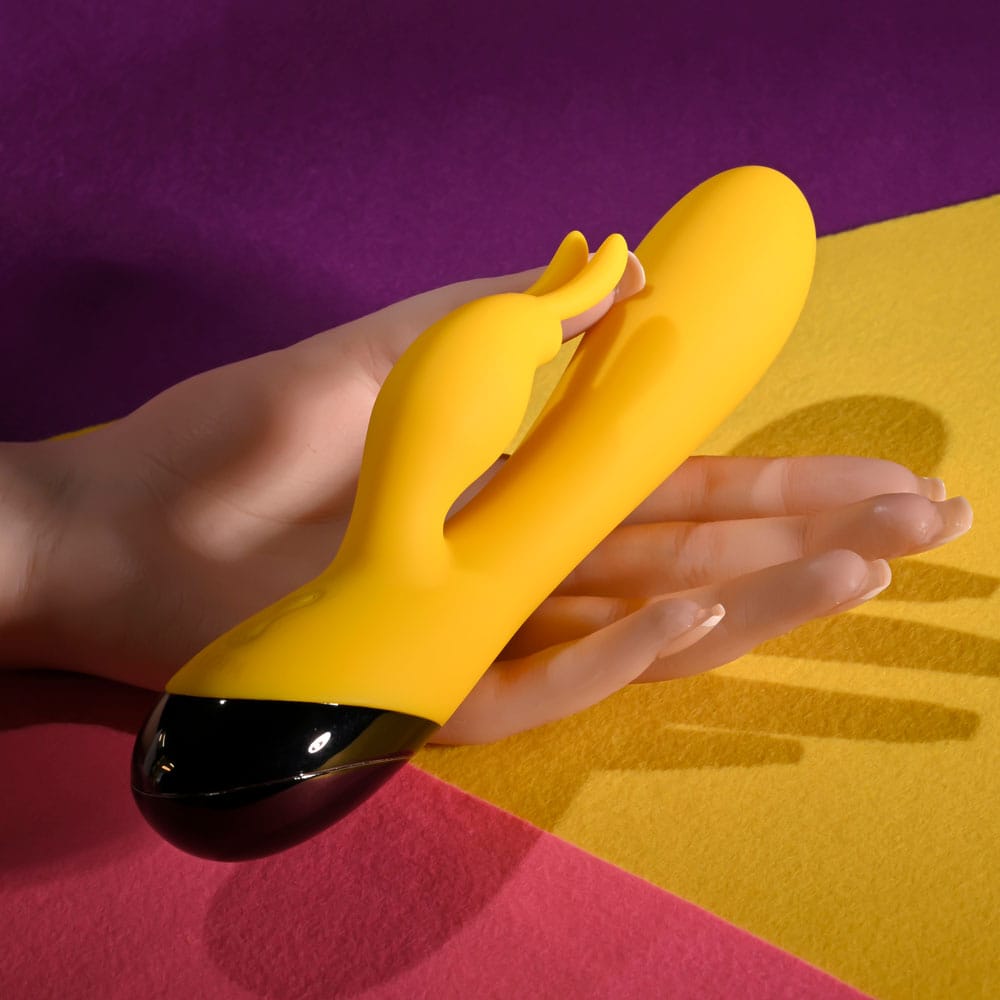 Selopa BUZZZ BUNNY - Yellow 19.7 cm USB Rechargeable Rabbit Vibrator