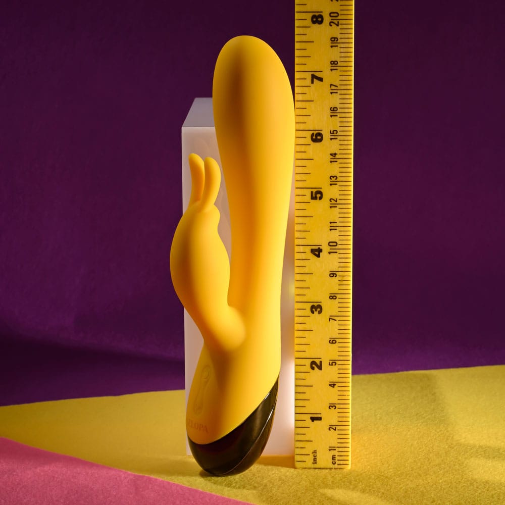 Selopa BUZZZ BUNNY - Yellow 19.7 cm USB Rechargeable Rabbit Vibrator