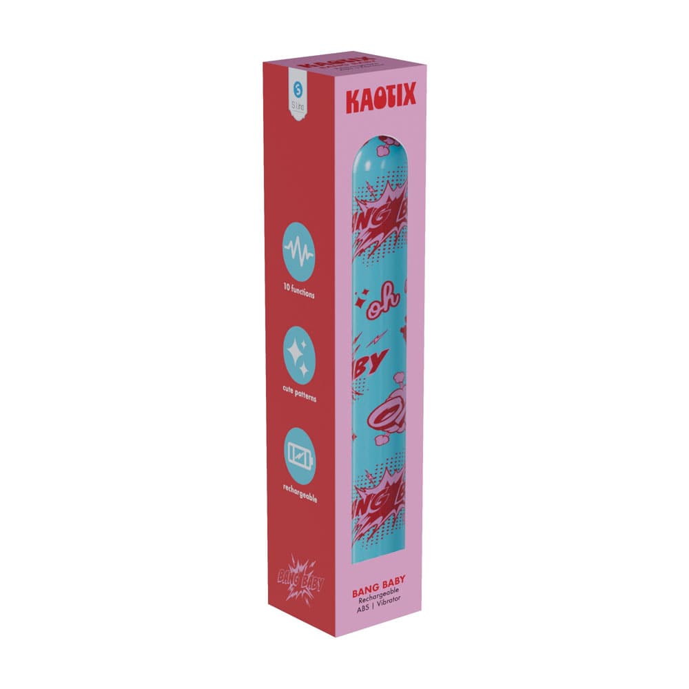 S-LINE Kaotix Bang Baby - Blue 17.8 cm USB Rechargeable Vibrator