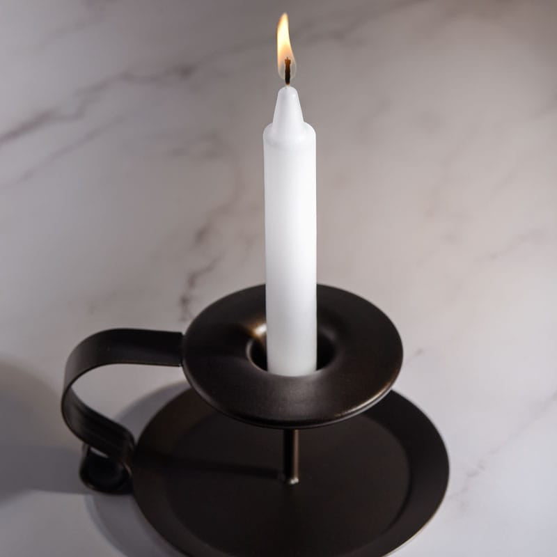 LaCire Drip Pillar Candles - White - White Drip Candles - Set of 3