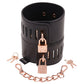 Sex & Mischief Brat Locking Cuffs - Black/Rose Gold Hand Cuffs