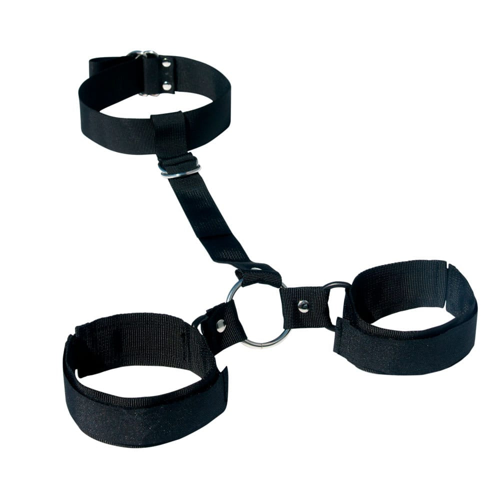 Sex & Mischief Shadow Neck and Wrist Restraint - Black Restraints
