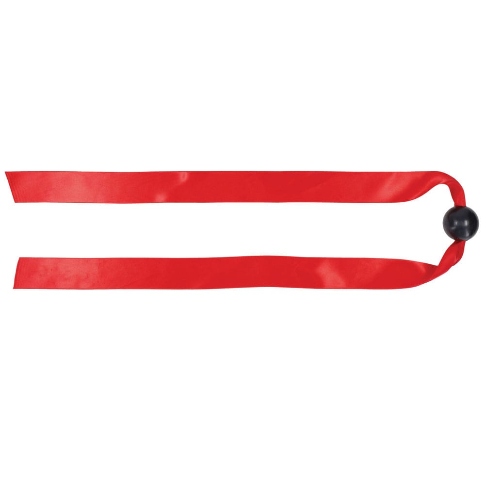 Sex & Mischief Amor Satin Ball Gag - Red/Black Mouth Restraint