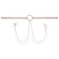 Sex & Mischief Peaches n CreaMe Collar with Nipple Clamps - Peach Nipple Restraints
