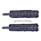 Sex & Mischief Cougar Fur Handcuffs - Navy Blue/Gold Furry Restraints