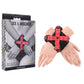 S&M Exs & Ohs Cross Cuffs - Red/Black Restraints