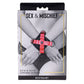 S&M Exs & Ohs Cross Cuffs - Red/Black Restraints