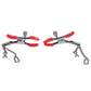 S&M Exs & Ohs Nipple Clamps - Red Tipped Metal Nipple Clamps - Set of 2