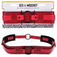 S&M Exs & Ohs Bound and Belted - Red Bondage Belt