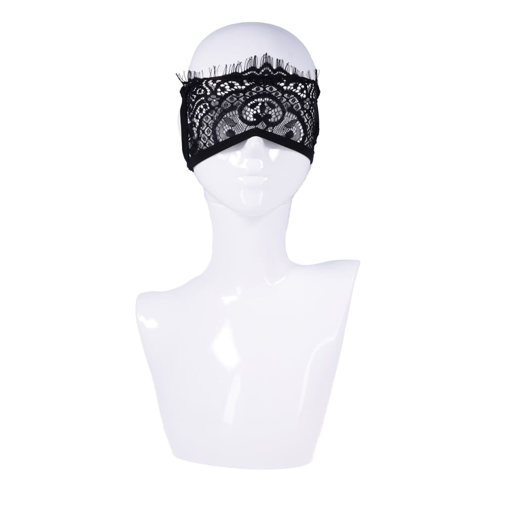 S&M Veiled Vision Lace Blindfold - Black Lace Blindfold