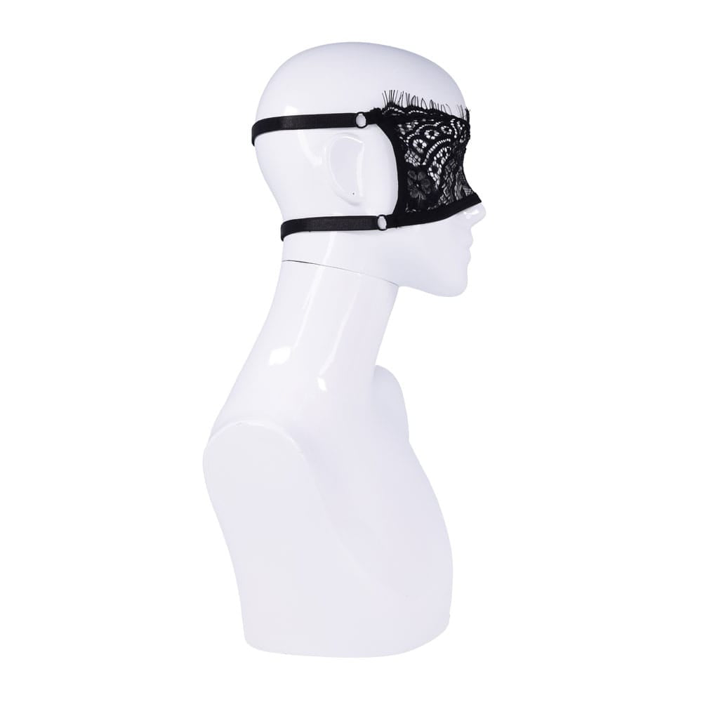 S&M Veiled Vision Lace Blindfold - Black Lace Blindfold