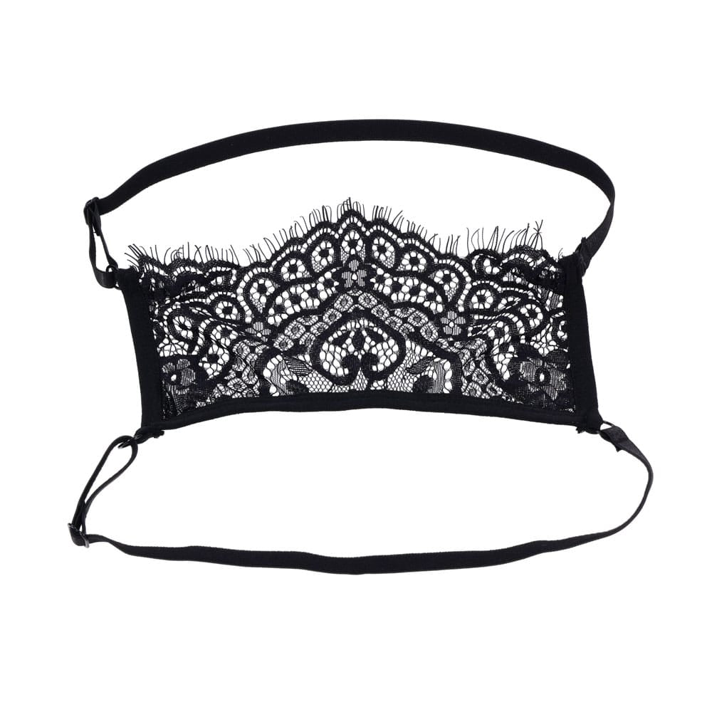 S&M Veiled Vision Lace Blindfold - Black Lace Blindfold