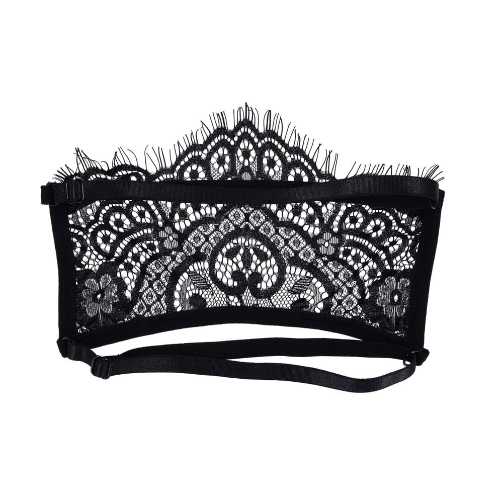 S&M Veiled Vision Lace Blindfold - Black Lace Blindfold