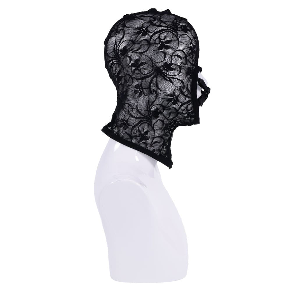 Sex & Mischief Lace Hush Hood - Black Hood