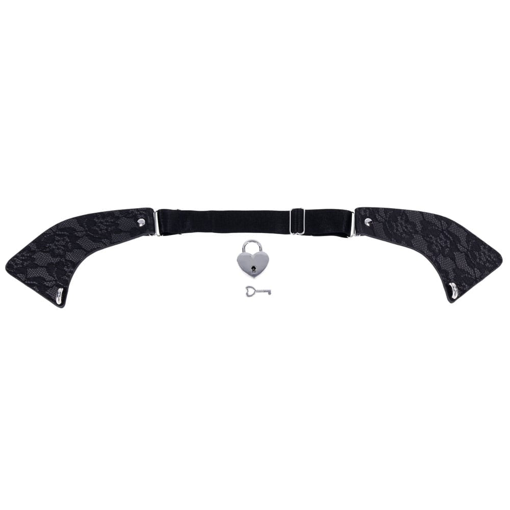 Sex & Mischief Heartbound Lace Day Collar - Black Submission Collar
