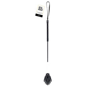 Sex & Mischief Lace Silicone Crop - Black/White 50 cm Crop Whip