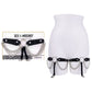Sex & Mischief Chain Lace Garters - Black/Metal Garters