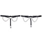 Sex & Mischief Chain Lace Garters - Black/Metal Garters