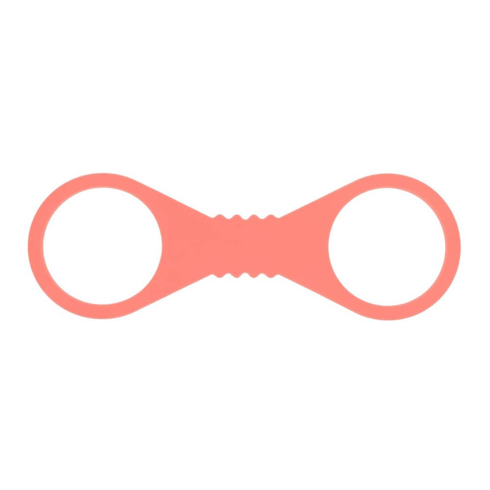 Sex & Mischief Peaches n CreaMe Large Silicone Cuffs - Peach Large Silicone Restraints