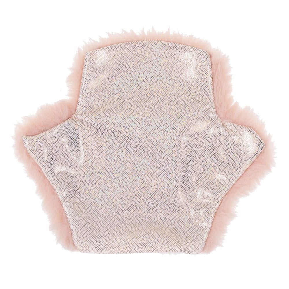 Sex & Mischief Peaches n CreaMe Spiked Sensory Glove - Peach Furry Glove with Metal Spikes
