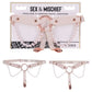 Sex & Mischief Peaches n CreaMe Pearl Garters - Peach / Rose Gold Garters with Pearls - Set of 2