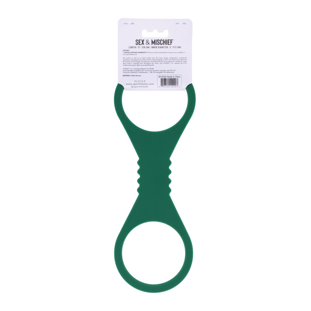 Sex & Mischief Indica Large Silicone Cuffs - Green Large Restraints