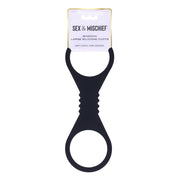 Sex & Mischief Shadow Large Silicone Cuffs - Black Large Restraints